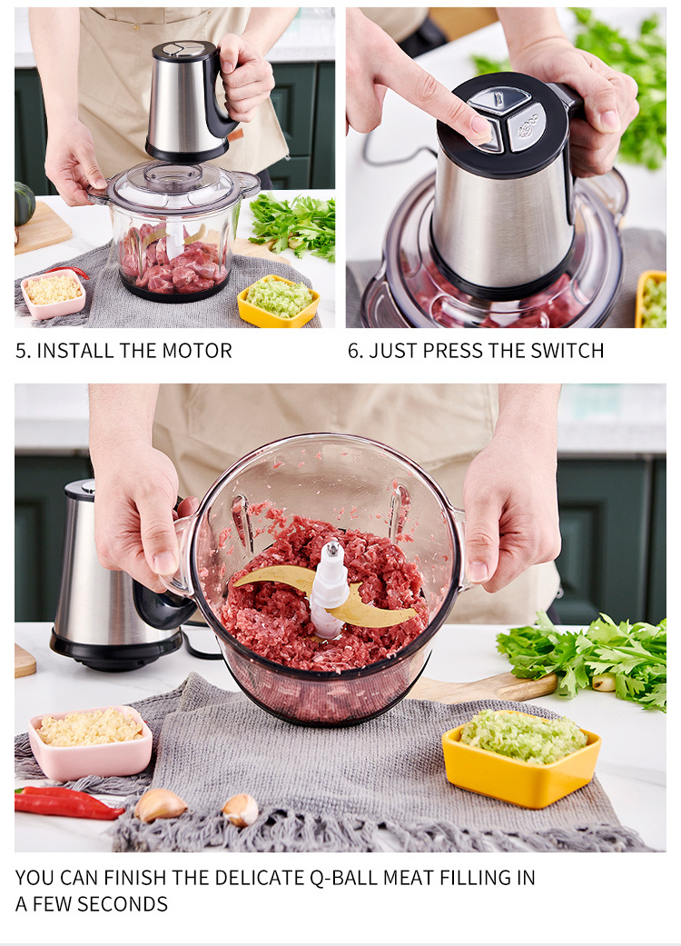 wholesale 2L meat electric vegetable grinder for kitchen mixer Multi-Function food Mixer