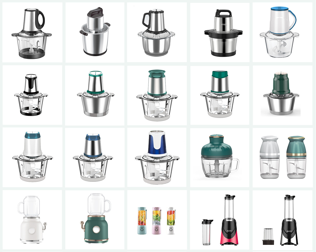 Multifunction Food Processor Multi Function 2000W 6 Blades 3 In 1 Blender Electric Glass Small Wireless Multifunctional