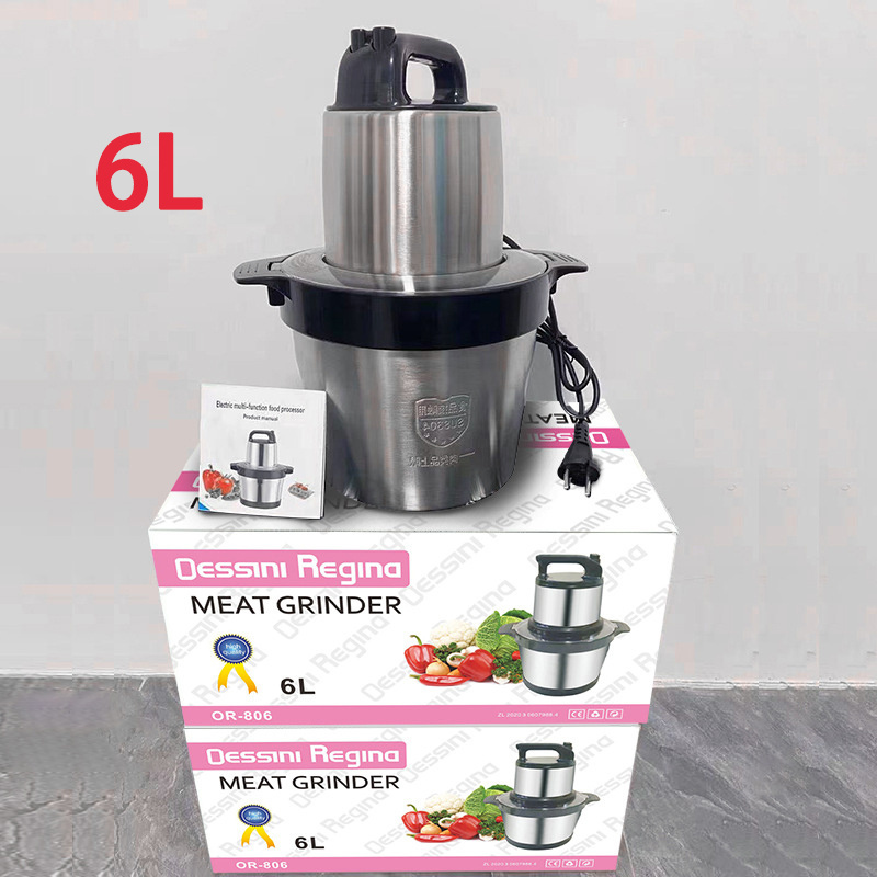 stainless steel multifunctional 6L 10L king style fufu yam pounding machine food meat chopper electric meat grinder 2000w