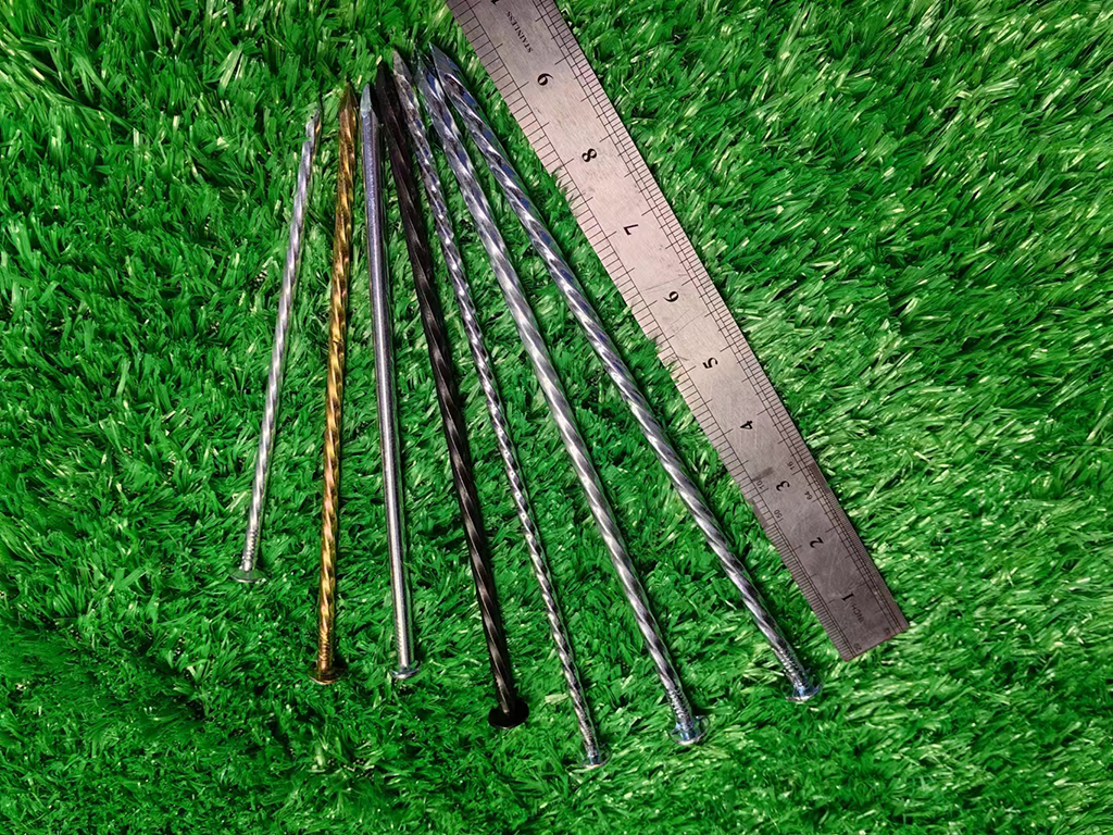 High quality galvanized spiral twist nails landscape turf nails for artificial grass