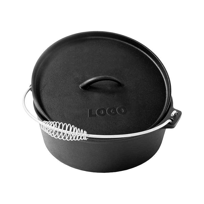 Wholesale Pre-seasoned Cooking Pot Cast Iron Camping Pot Cookware Dutch Oven Casserole