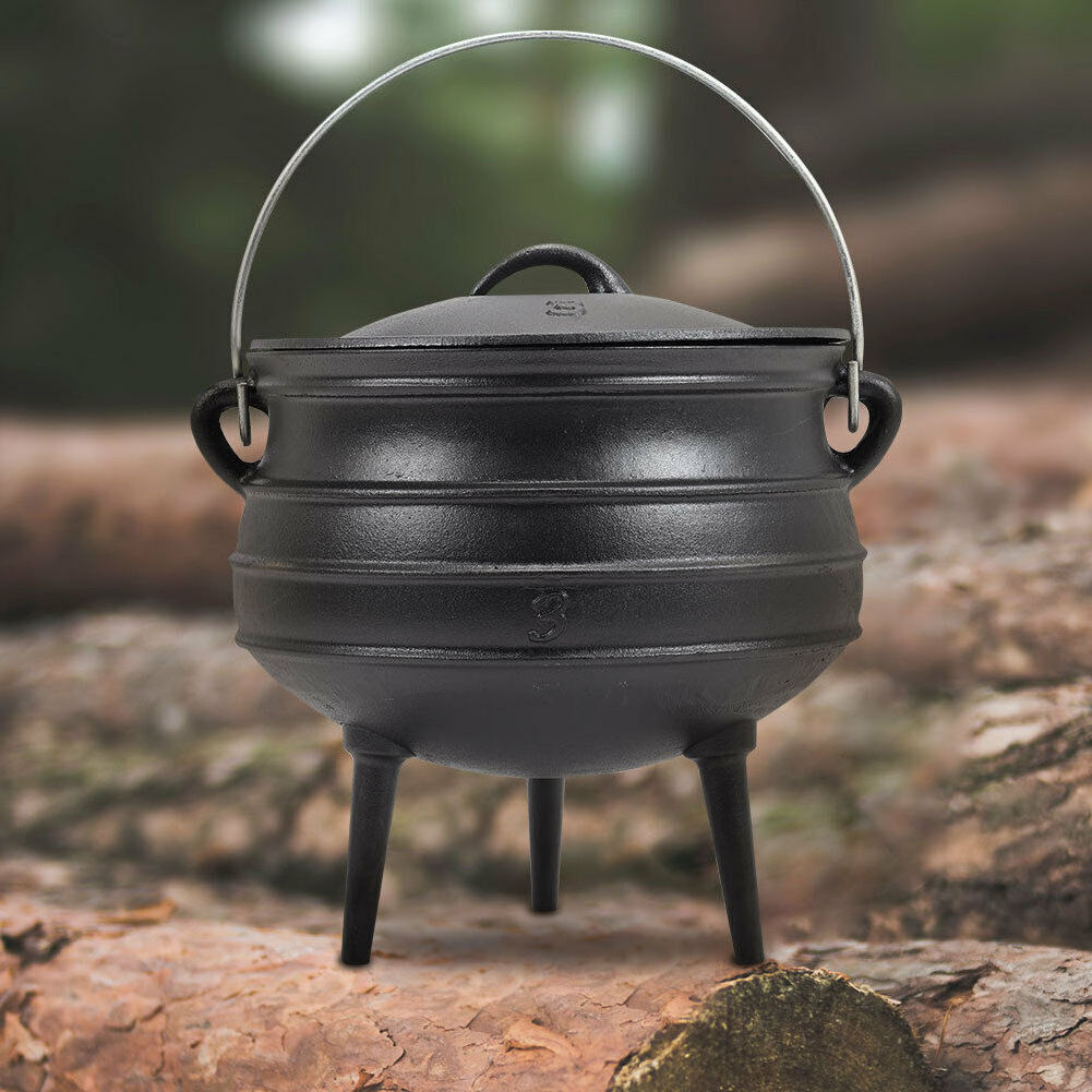 High Quality 11/14/24/26/30/32CM Cooking Pot Pre-Seasoned Cookware Nonstick Cast Iron South Africa Potjie Pot