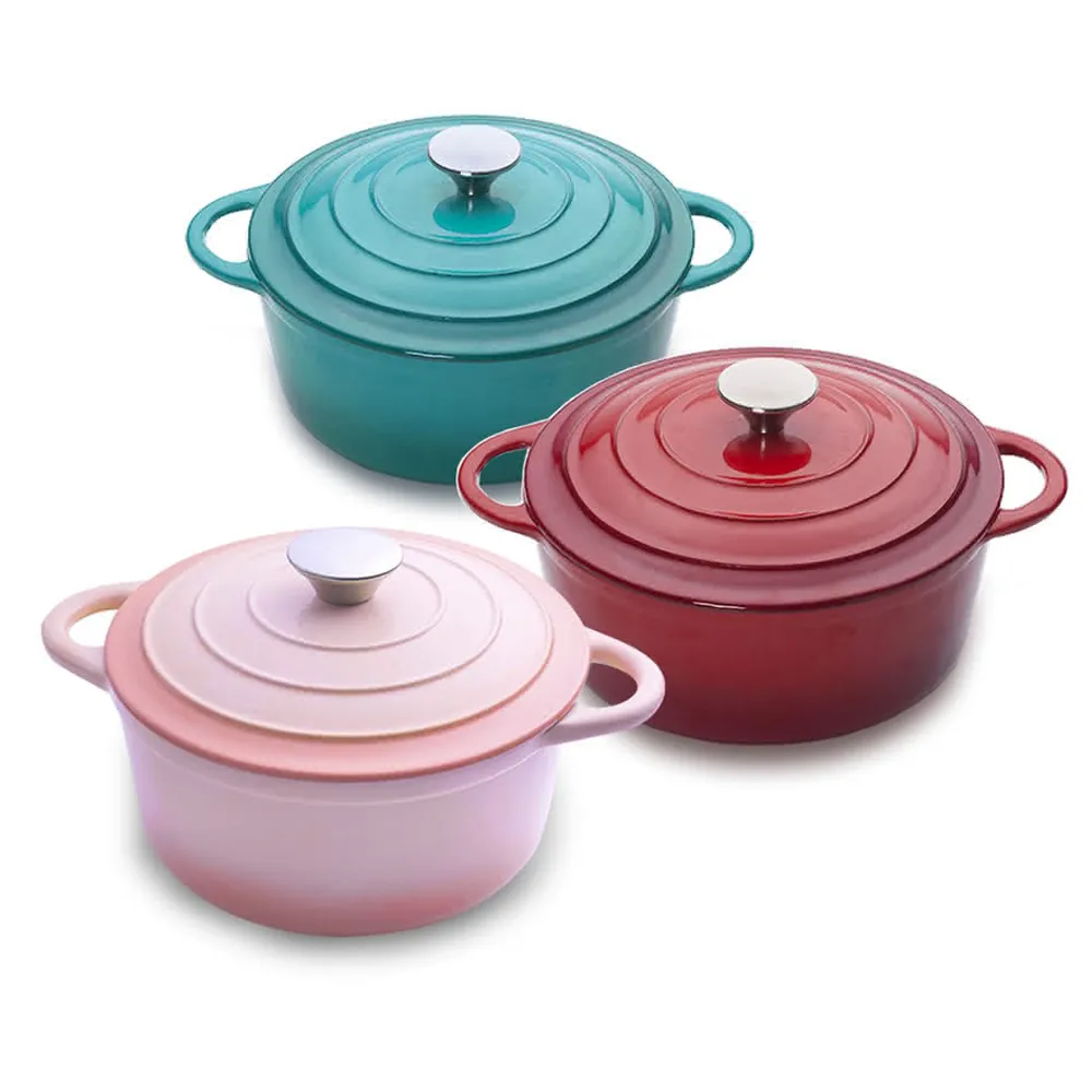 China Best Sellers Cookware 18/20/24/26CM Nonstick Enameled Cast Iron Dutch Ovens Round Casseroles with Lid