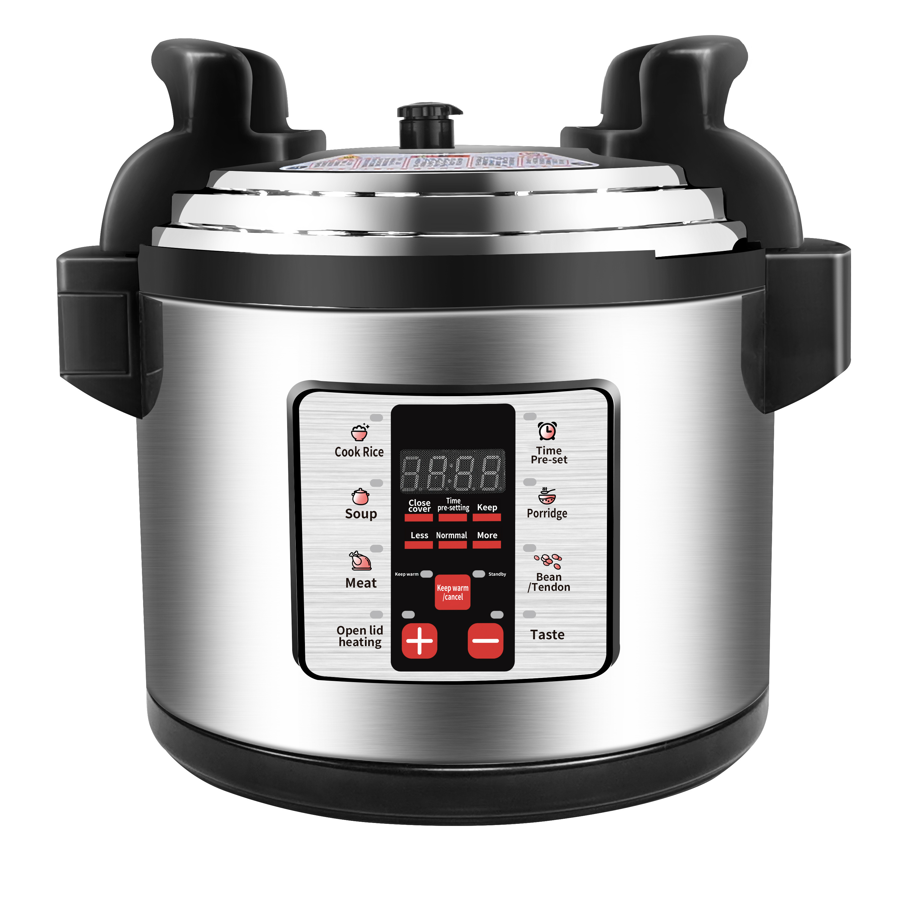 Commercial  Multiple Functions 12 In 1 Intelligent LED Display Stainless Steel 15L 18L 20L Electrical Pressure Rice Cooker