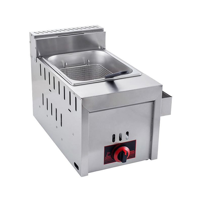 Commercial Continuons Strong Chips Small Mini Natural Gas Burner Portable Gas Deep Fryer In Price