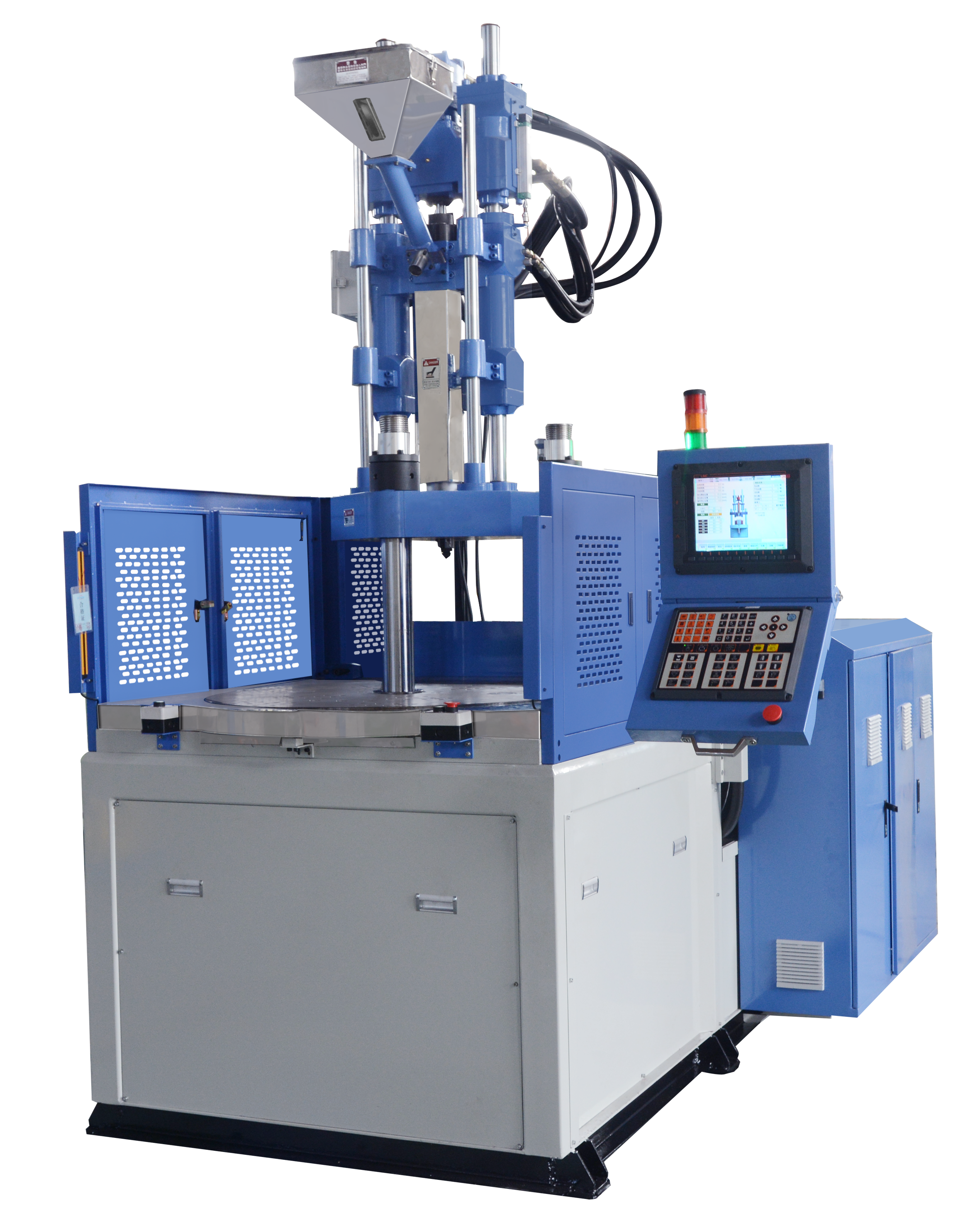 15 TON PFA FLUOROPLASTIC auto car sealing joint strip over molding vertical rotary table injection molding machine