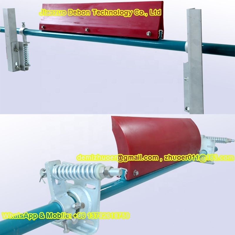 Reversible scraper polyurethane secondary belt cleaner conveyor cleaning