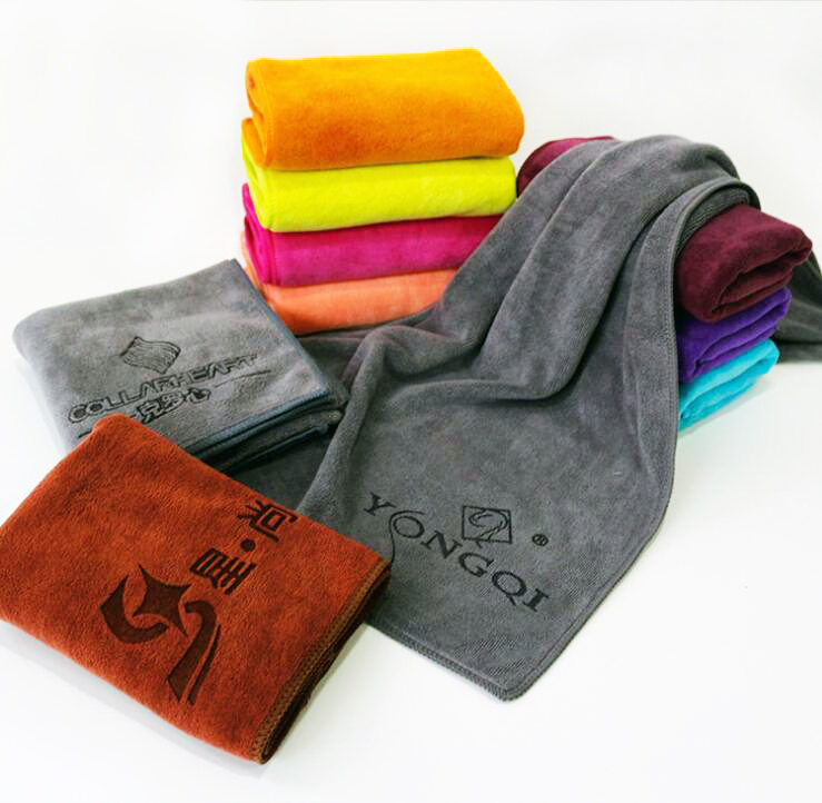 Wholesales customized microfiber face towel Weft knitting towel for face, hair, salon and hotel. 35x75cm