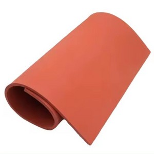 Red Foamed Silica Gel Plate High Temperature Resistance High Elastic Silica Gel hot stamping silicone plate