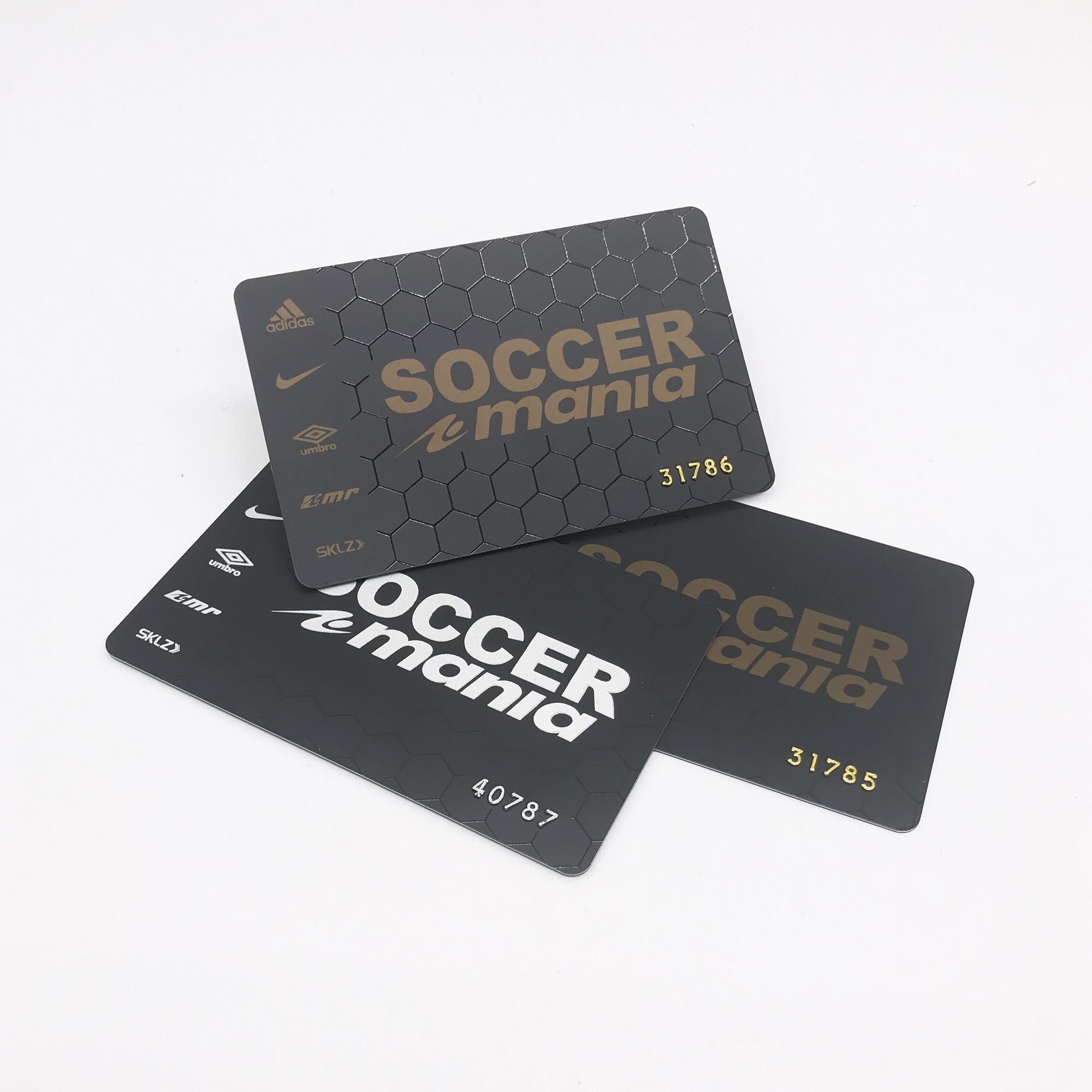 Plastic member card with embossing card  number