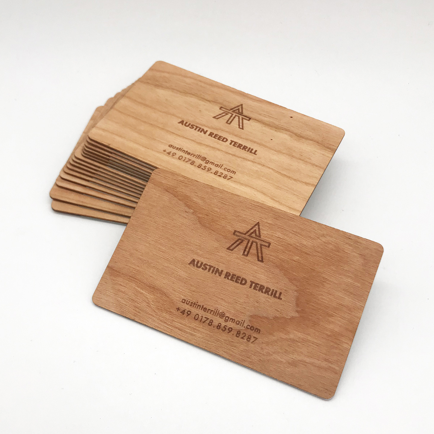 Wood business cards