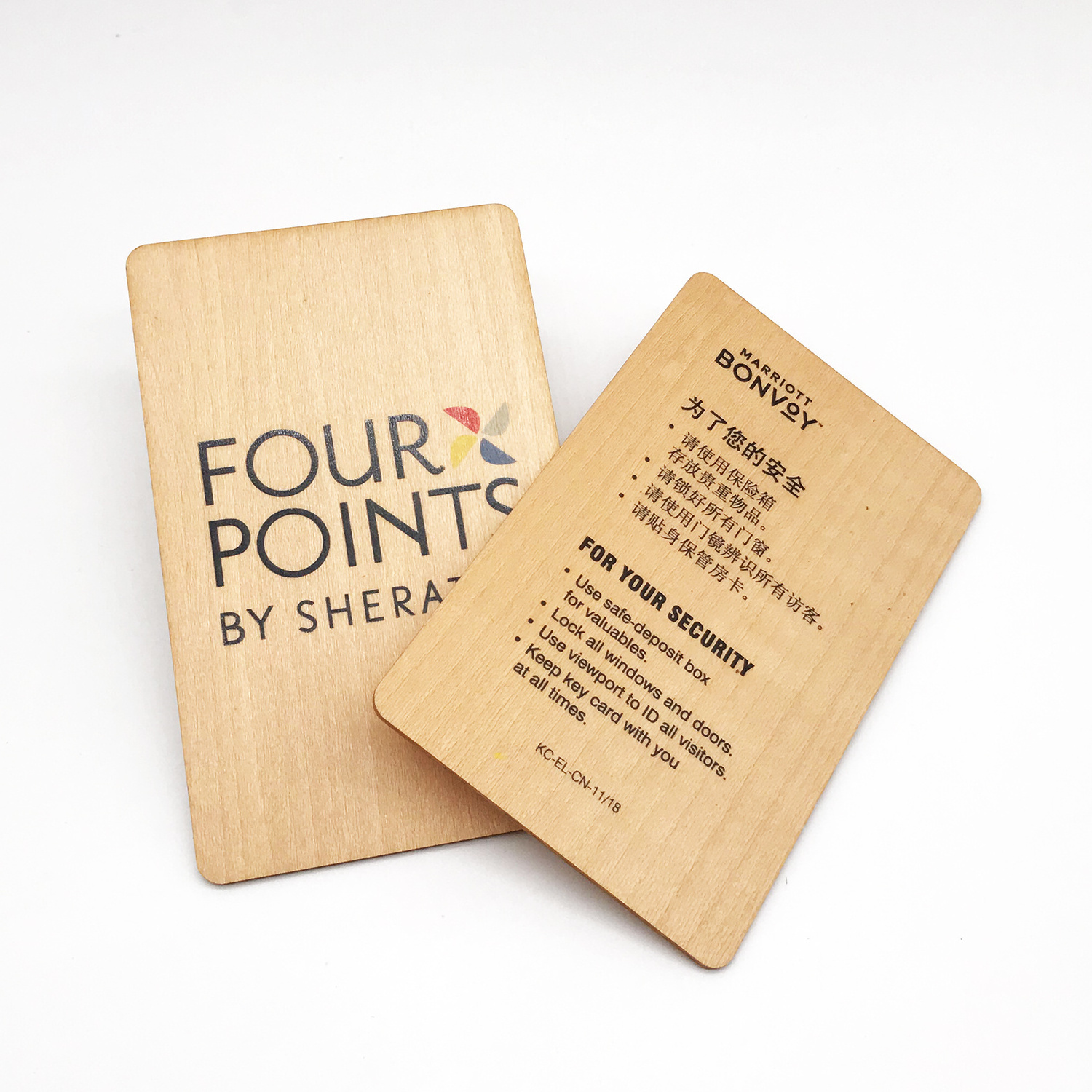 Engraving printed wooden RFID cards bamboo NFC cards for hotels and membership stores