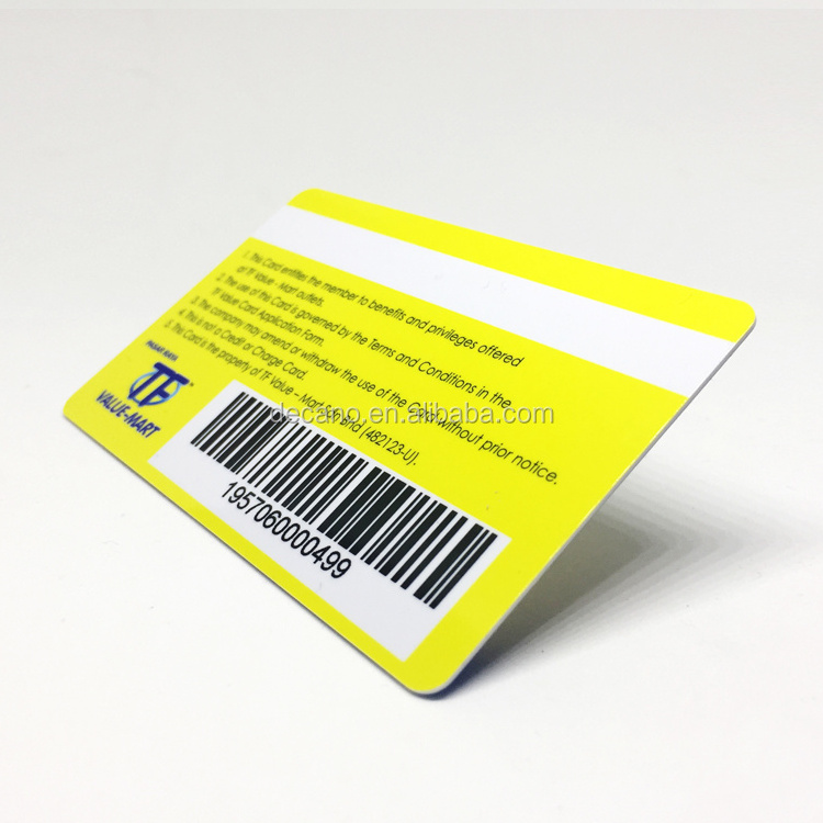 Plastic loyalty membership Gift card with barcode and card number