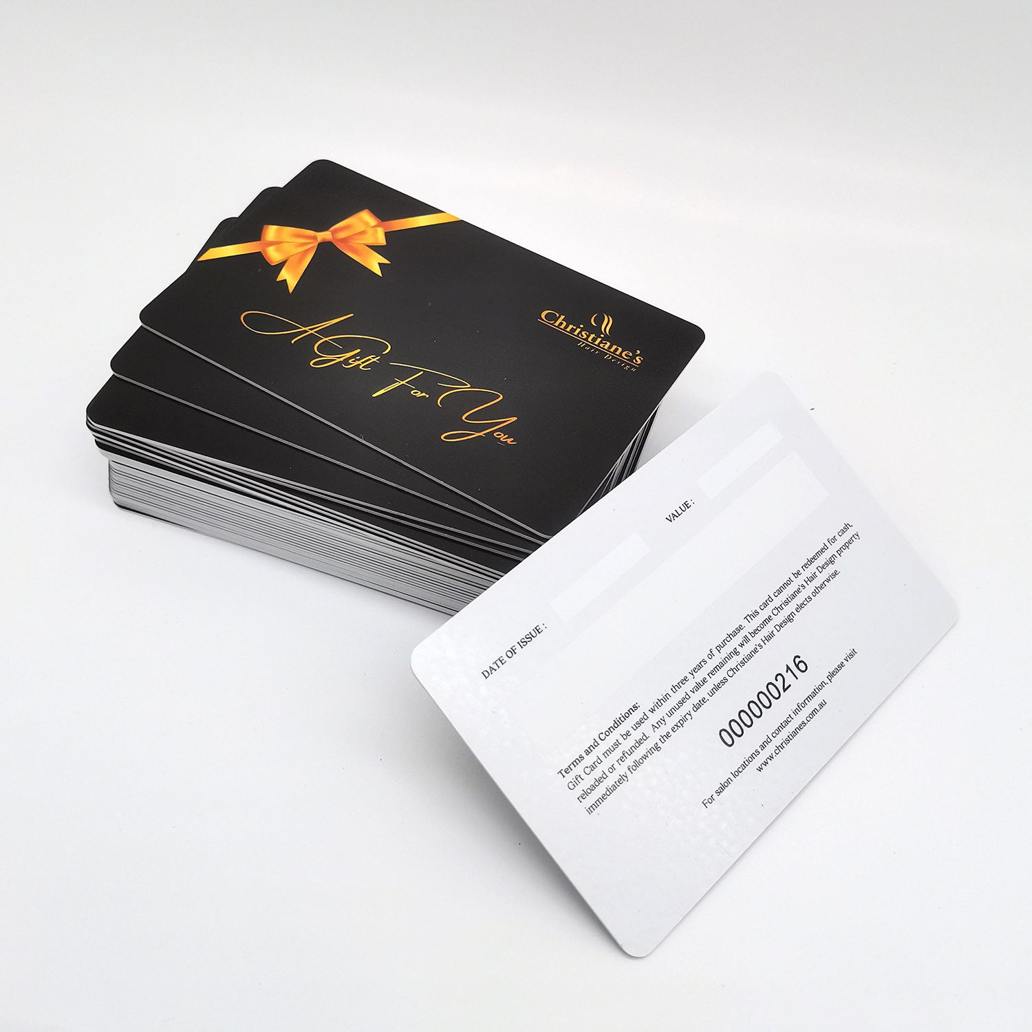 Customized Plastic Loyalty gift card with numbers