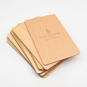 Engraving printed wooden RFID cards bamboo NFC cards for hotels and membership stores