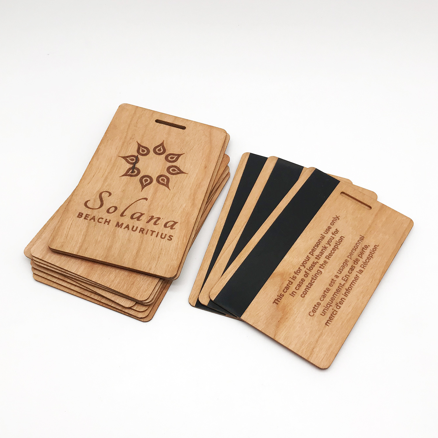 Custom Wooden RFID card with magnetic stripe