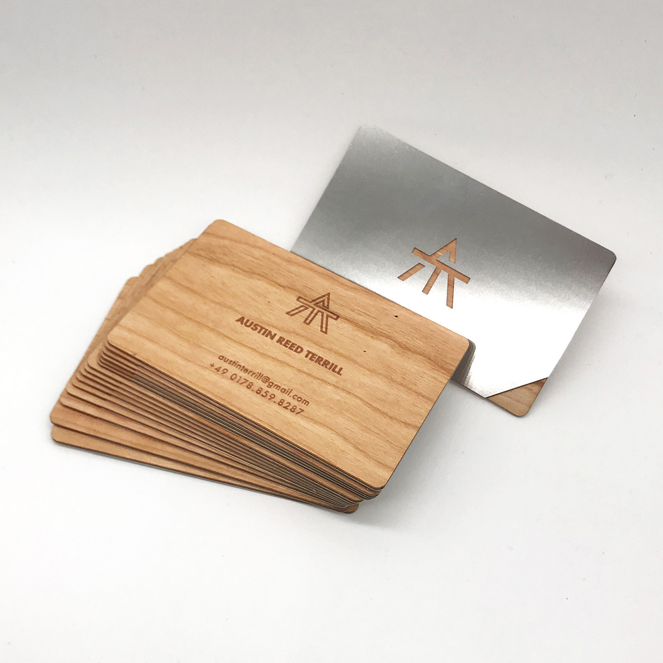 Wood business cards