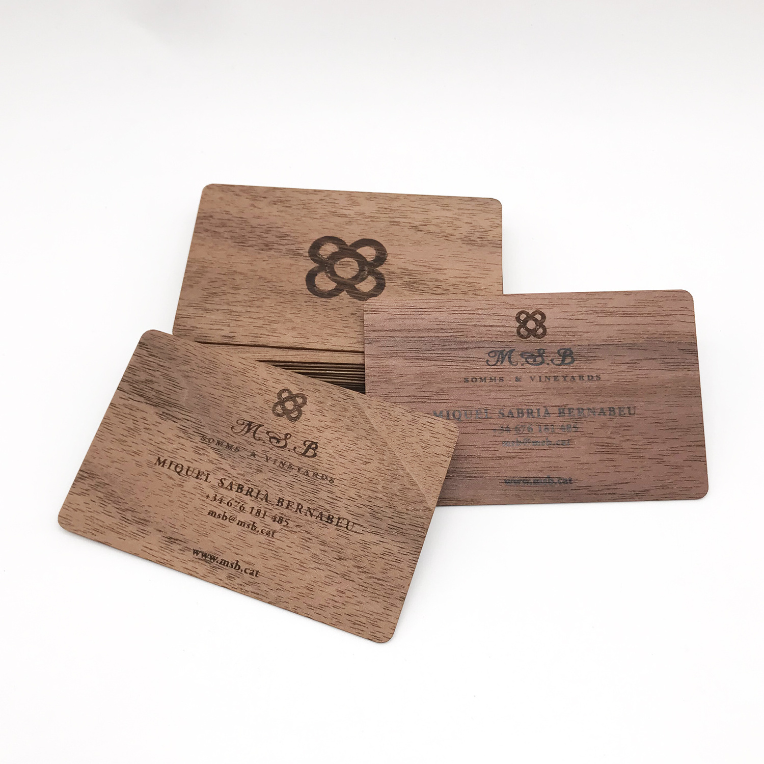 Wood business cards