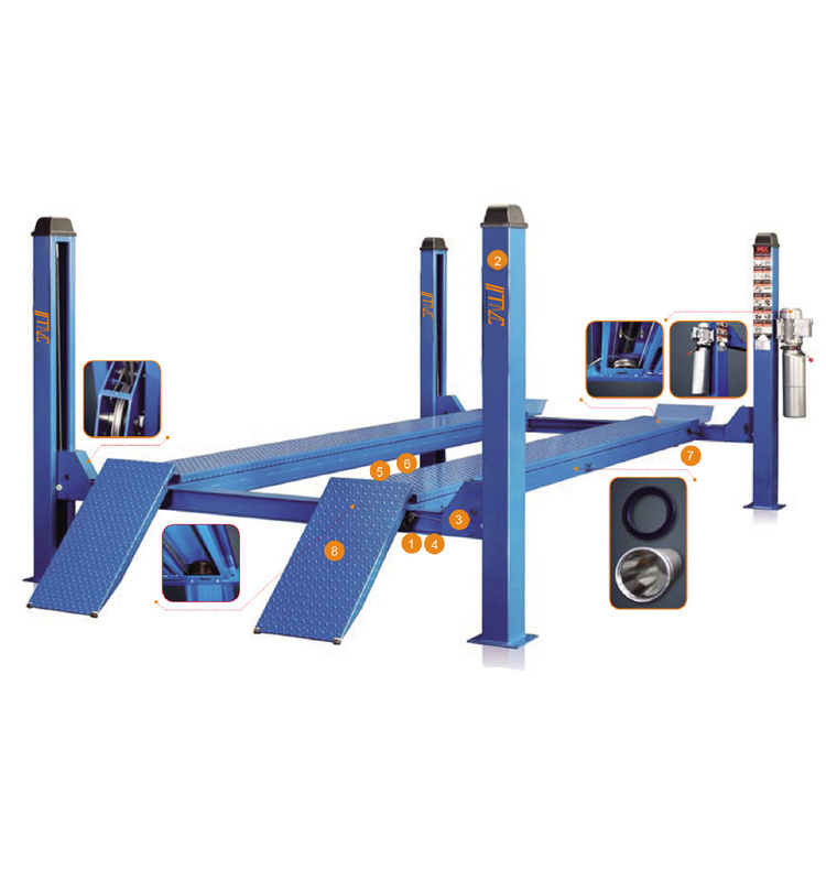 Workshop equipment 4 post car lift used for sale DK-F50