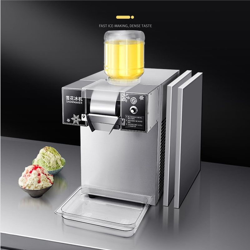 Popular Style Food Snowflake Shaver Ice Machine Commercial Bingsu Automatic Ice Cream Crusher Snow Ice Shaver Electric