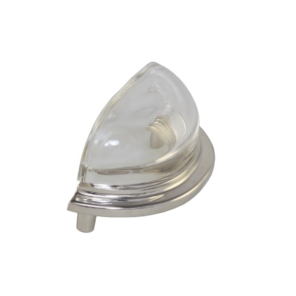 Shell shape style crystal glass cabinet door pull handle