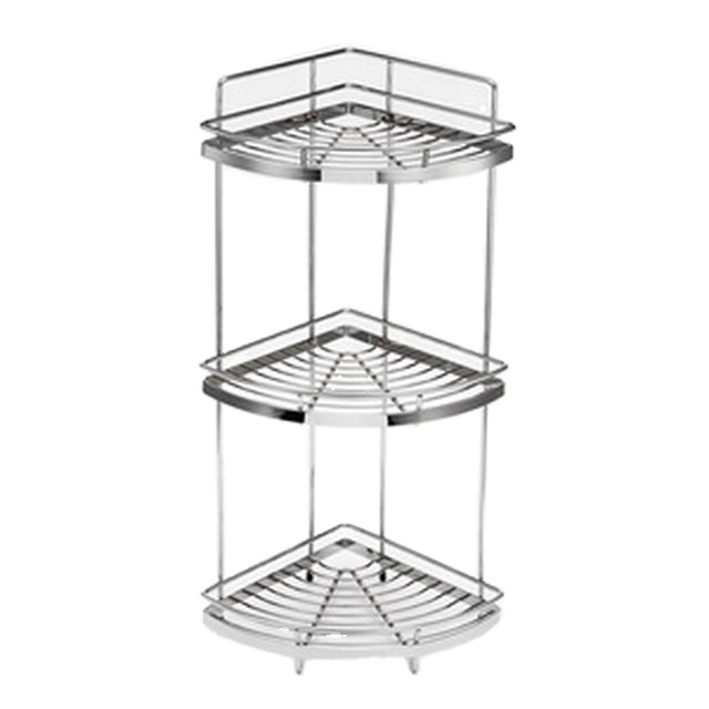 Stainless Steel #304 3 tier bathroom corner basket shelf hanging shower caddy