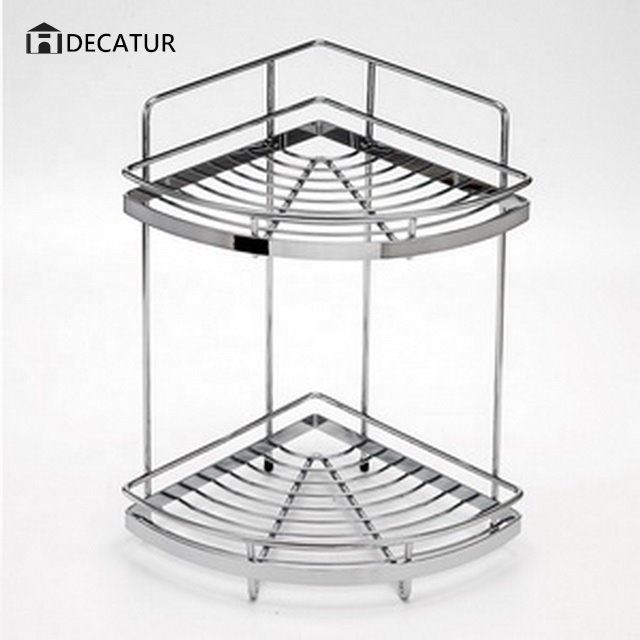 Stainless Steel #304 3 tier bathroom corner basket shelf hanging shower caddy