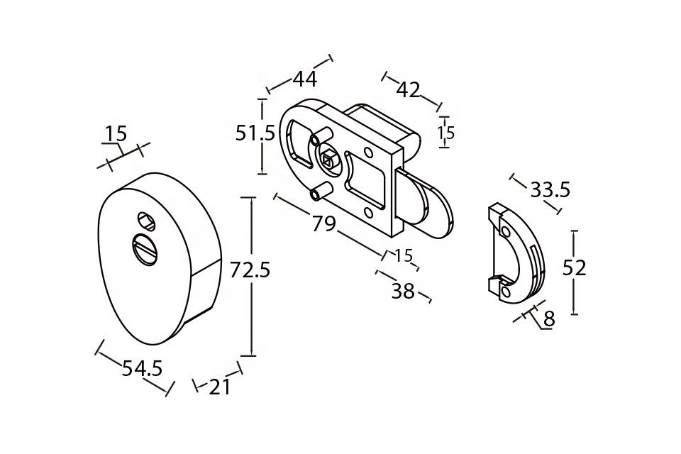 Stainless Steel Indication door bolt lock toilet partition cubicle door lock