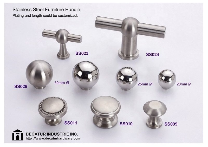 Solid stainless steel drawer knobs for kitchen cabinet drawer knobs