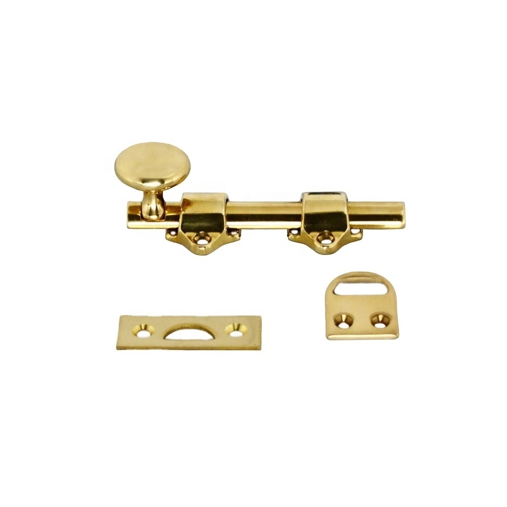 Solid brass surface mounted door bolts sliding blot lock