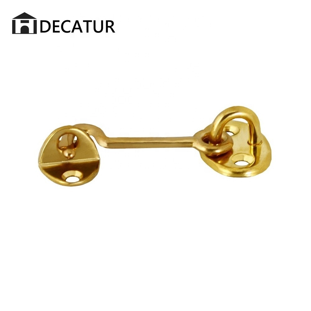 Solid Brass Cabinet Hook Eye Catch Latch