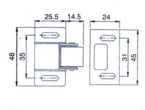 Cabinet Door Spring Loaded Single Roller Catch