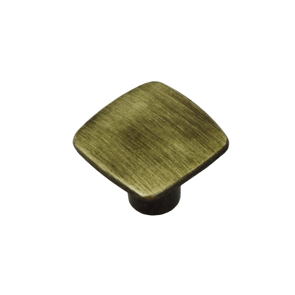 Zinc Alloy Mid-Century Furniture Cabinet Drawer Square Knob