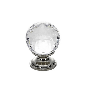 Crystal glass kitchen cabinet hardware door round knob