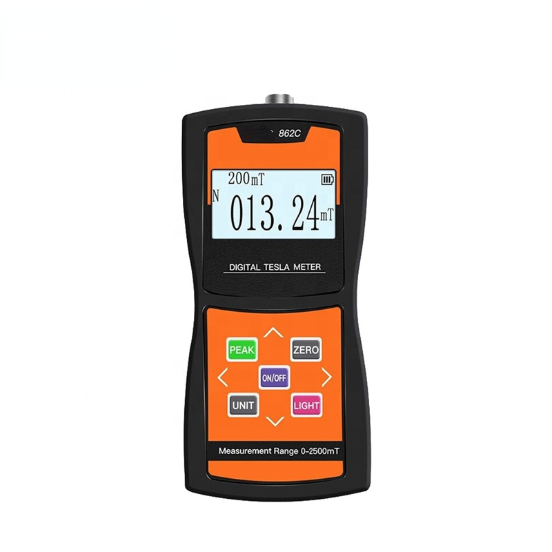 DECCA 862C Wholesale Handheld AC/DC Gauss Tesla Meter Fluxmeter Surface Magnetic Field Tester digital gauss meter magnetometer