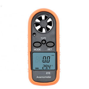 DECCA 816 Anemometer 0~30m/s wind speed meter direction Air Flow or Velocity plus Ambient Temperature Wind Digital Anemometer