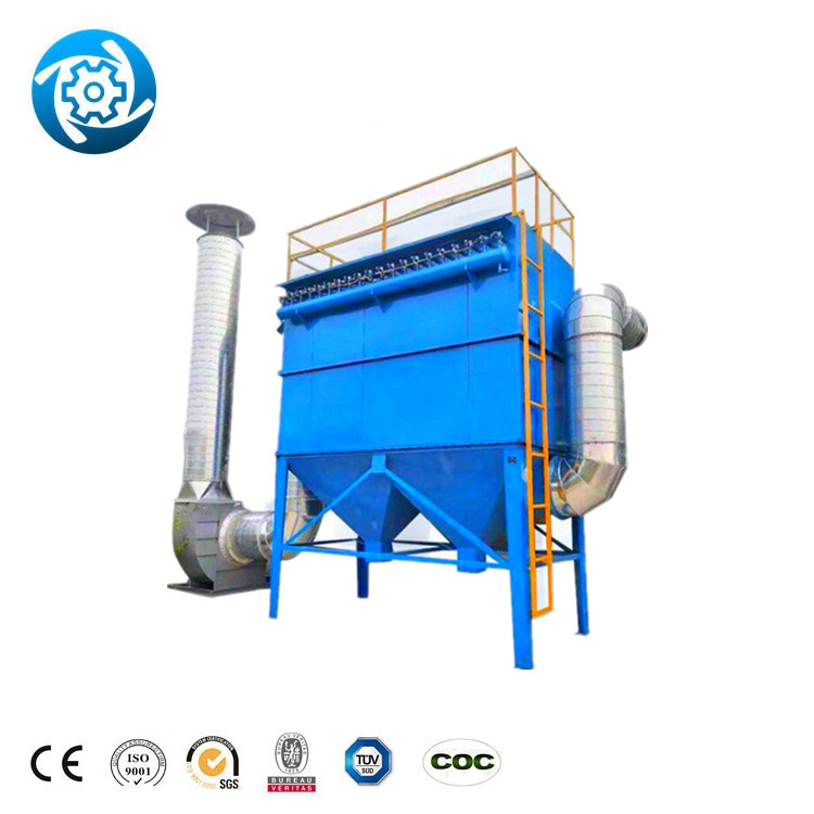 Dmc 22Kw Cyclone Baghouse Cartridge Filter Dust Collector Dust Removal Equipment Wood Sawdust  Dust Collector For Ceramic Powder