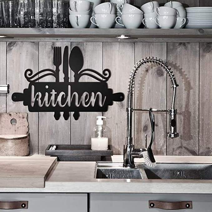 Laser Cut Custom Metal Wall Art Plaque Farmhouse for Kitchen Wall Metal Wall Decors