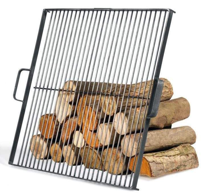 Square Steel Grate for Fire Pit 70 cm with Hole Grill 50x50 cm Fire Pit Barbecue Grill Bbq Grill Grate