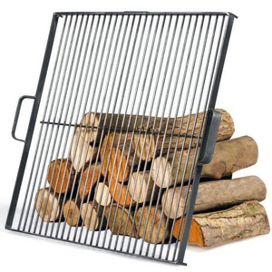 Square Steel Grate for Fire Pit 70 cm with Hole Grill 50x50 cm Fire Pit Barbecue Grill Bbq Grill Grate