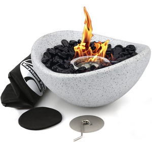 Tabletop Fire Pit Portable Fire Place Long Burning Smokeless Indoor Fireplace Table Top Fire Pit