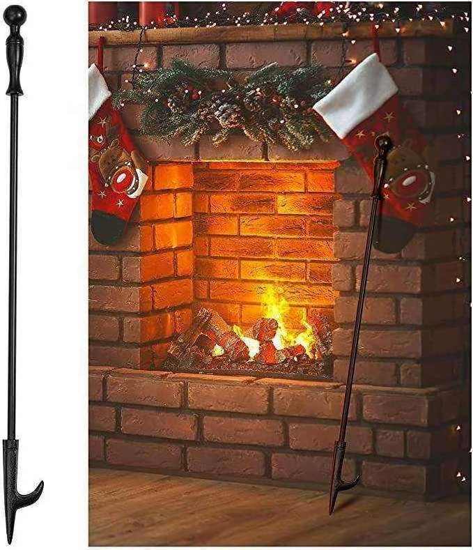 New Campfire Fireplace Fire Poker Tool Extra Long 26inch  Black Fireplace Poker