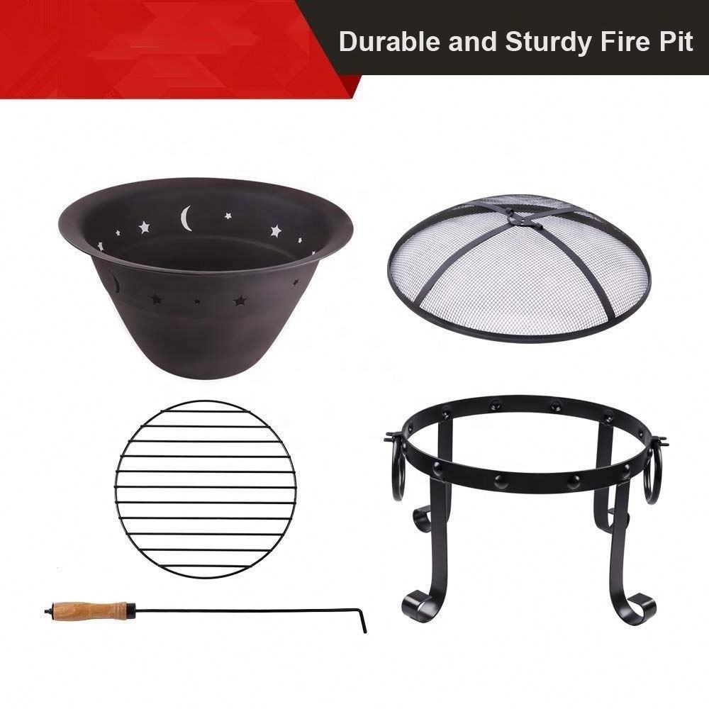 Outdoor BBQ Camping Custom Fire Pit Bowl Round Square Portable Wood Charcoal Burning Metal Firepit