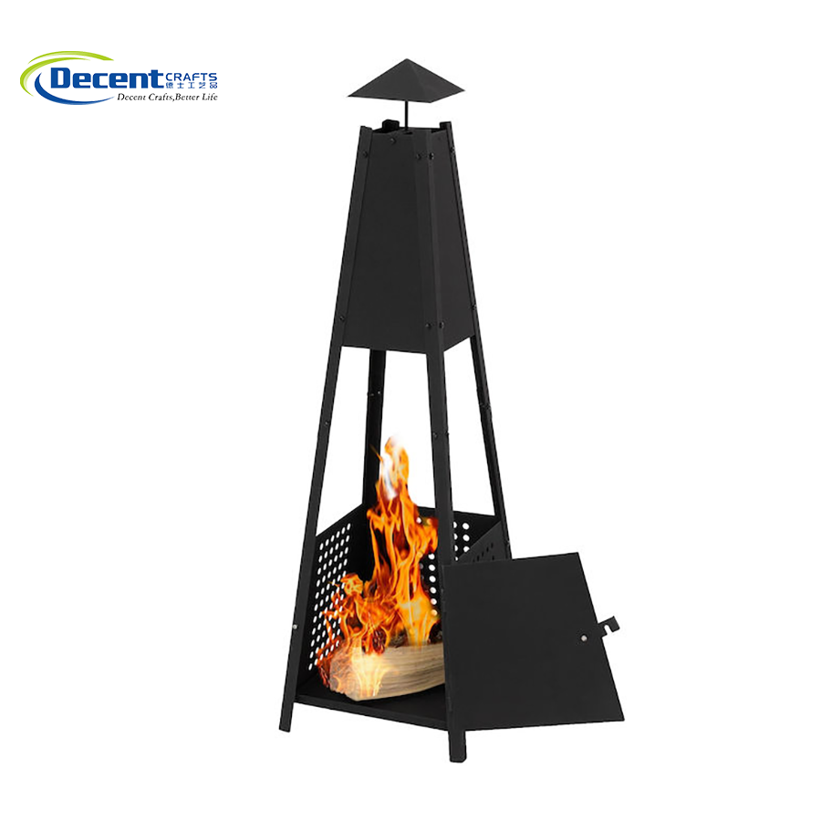 Modern Outdoor Wood Burning Fireplace Fire Pit With High Temperature Powder Coating Wood Stoves For Sale