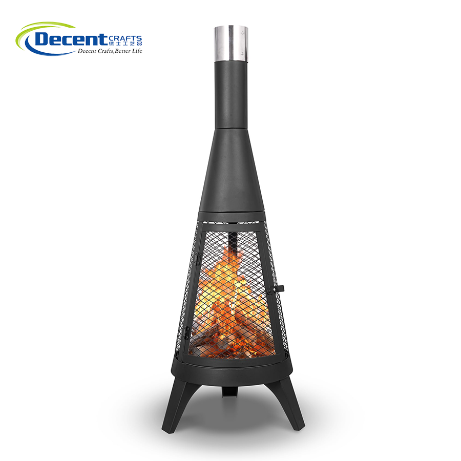 Rocket shape Wood Burning Outdoor Fire Pit Fire Place Outdoor  Chimney  Fire Pit