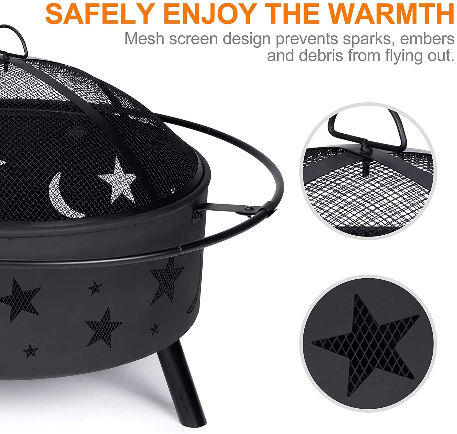 Outdoor Camping Portable Gas Fire Pit Wood Fire Pit Round Portable Fire Pits For Patio