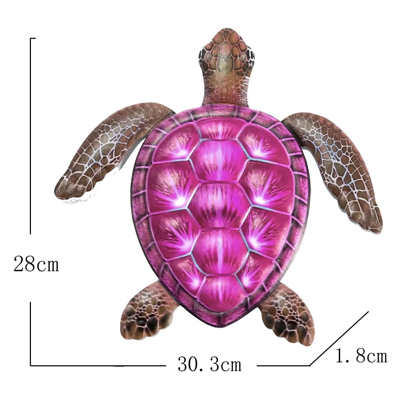 Metal Iron Ocean Turtle Wall Decor Wall Art Hanging Animal for Interior Home Decoration