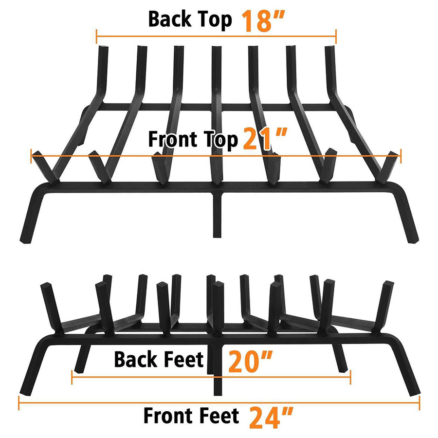 Fireplace Accessories Stove Grate Bar Firewood Fireplace Log Grate For Logs Fire Grate Burning Rack Holder