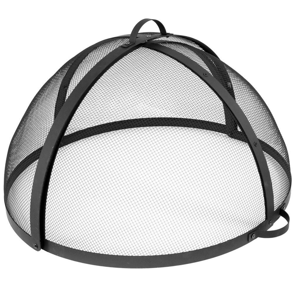 Firepit Cover Steel Black Round Fire Pit Cover firepit Metal Mesh spark guards