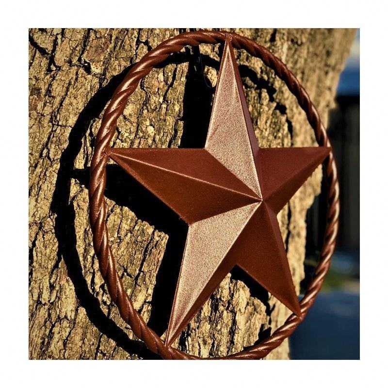 Metal Star Rustic Old Western Country Family Farmhouse Wall Hanging Decor Art